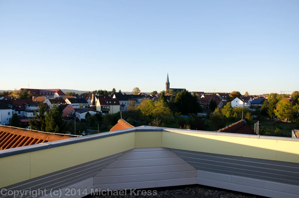 Sehr schöne Aussicht von der großzügigen Dachterrasse