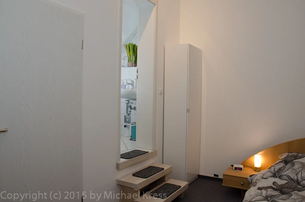 Badezimmer und Schlafzimmer